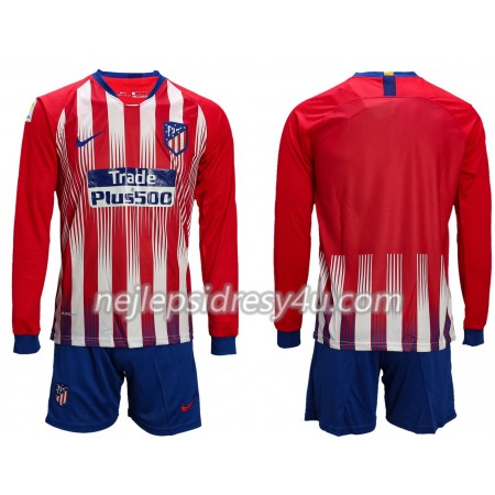 Fotbalový Dres Atlético Madrid Dětské Domácí 2018/19 Dlouhý Rukáv